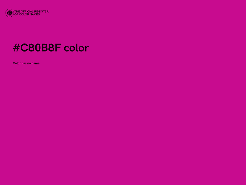 #C80B8F color image