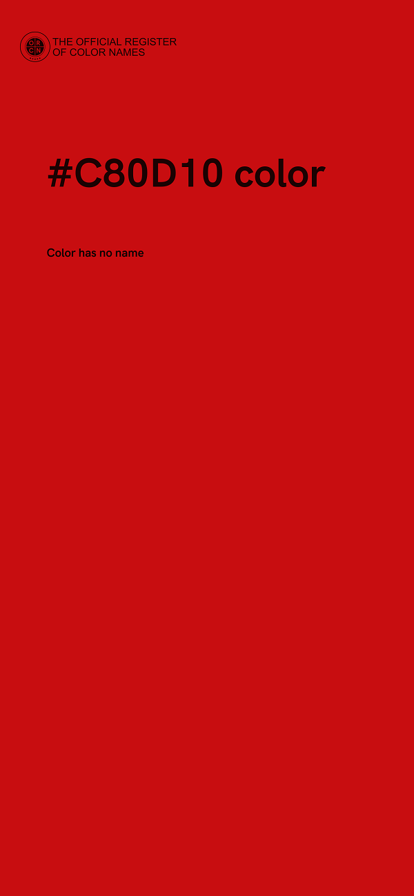 #C80D10 color image