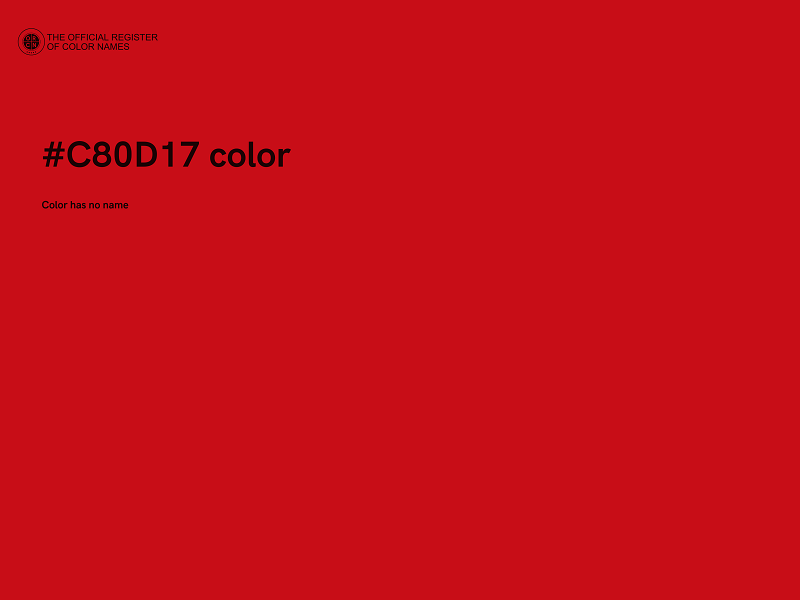 #C80D17 color image