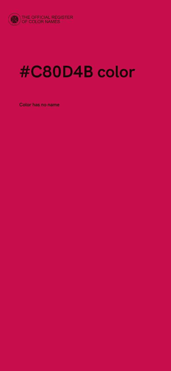 #C80D4B color image