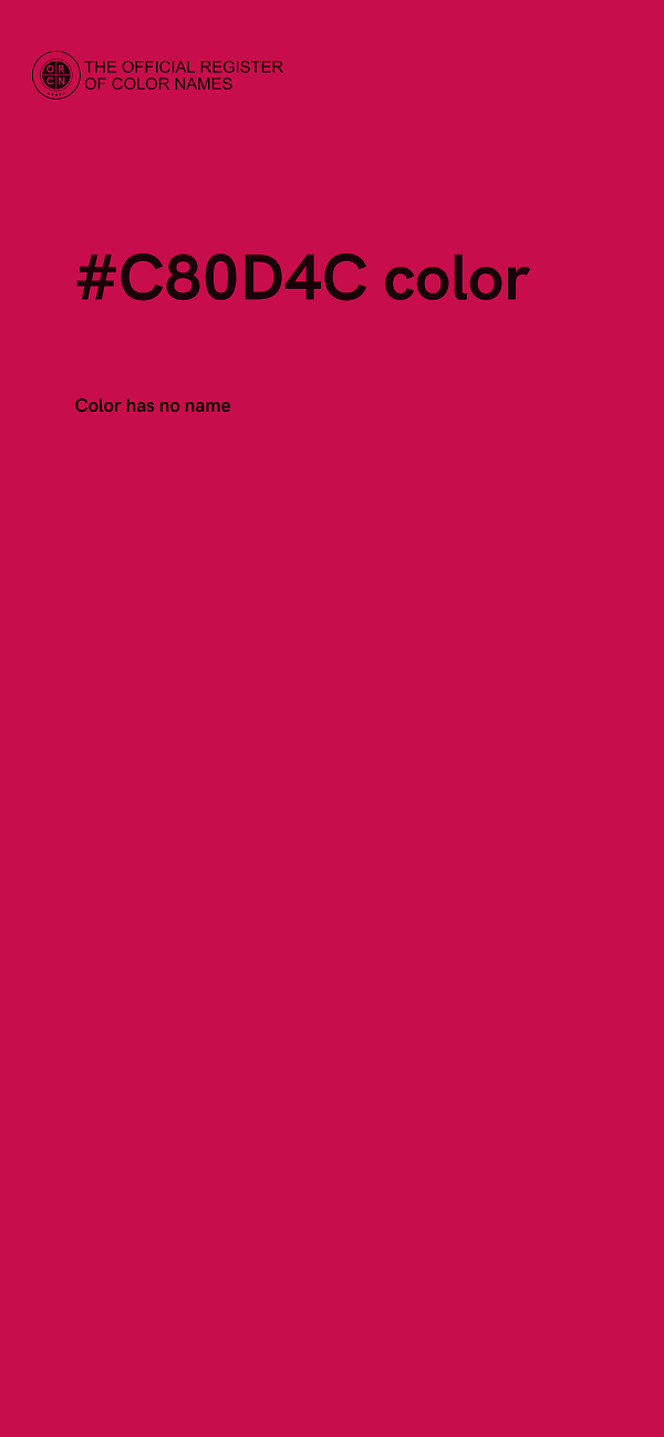 #C80D4C color image