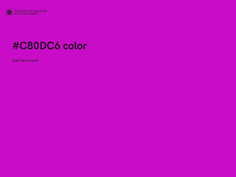 #C80DC6 color image