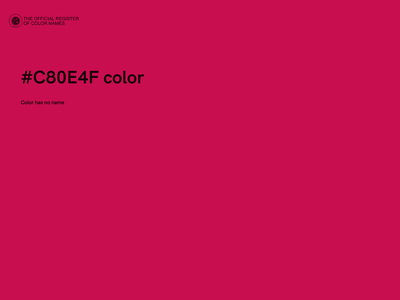 #C80E4F color image
