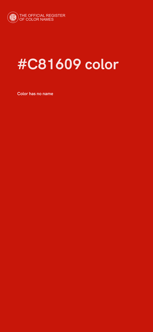 #C81609 color image