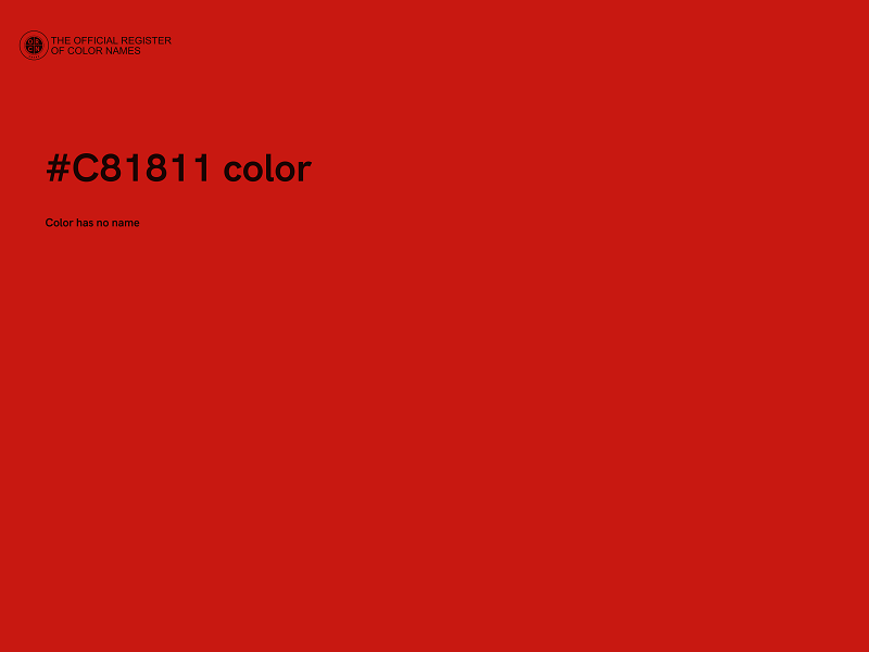 #C81811 color image