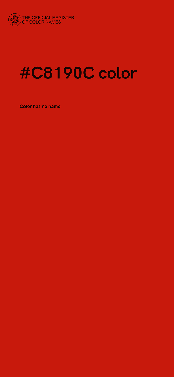 #C8190C color image
