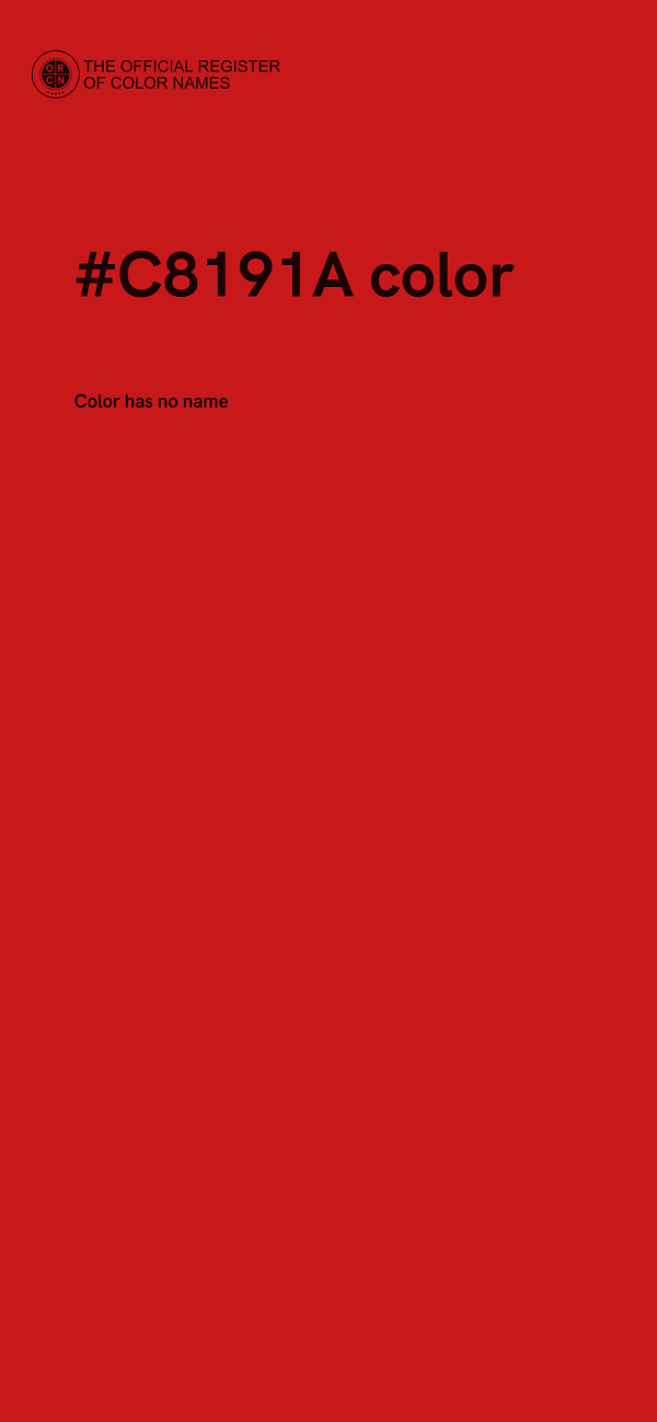 #C8191A color image