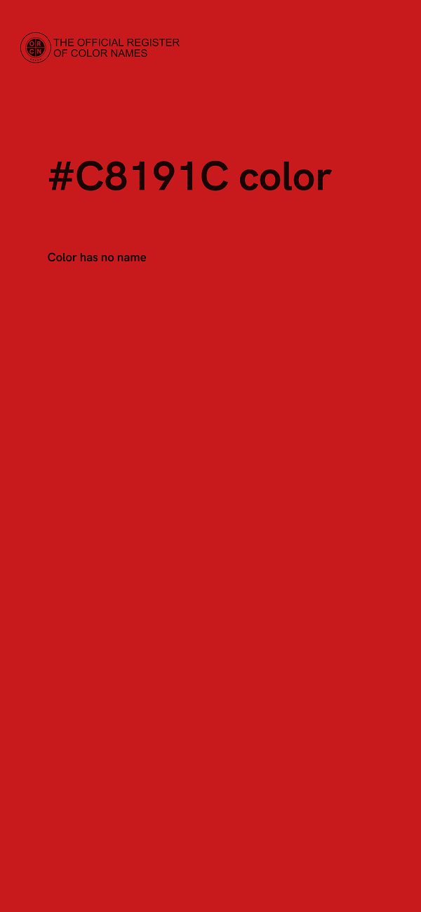 #C8191C color image