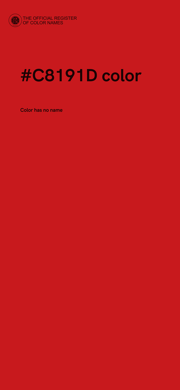 #C8191D color image