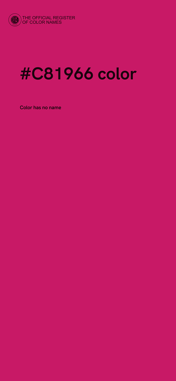 #C81966 color image