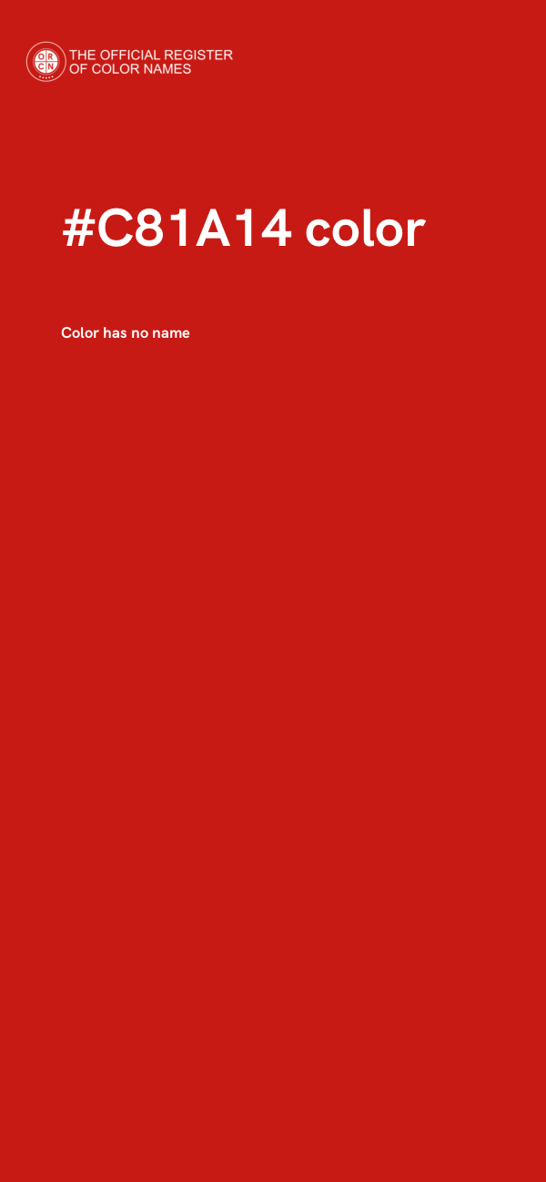 #C81A14 color image