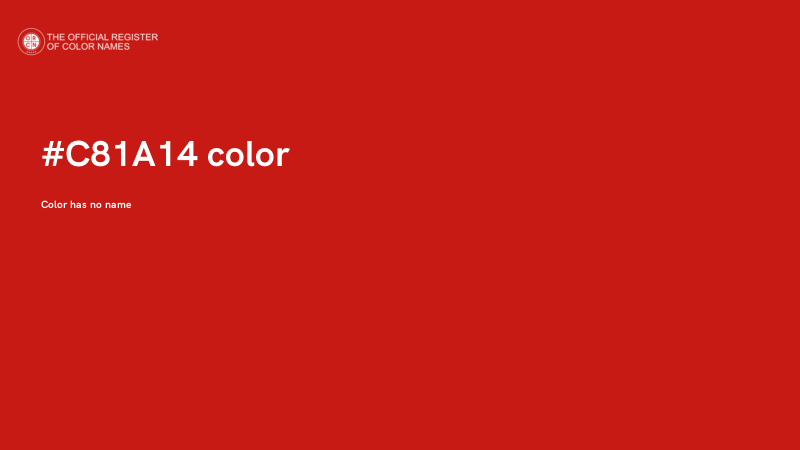 #C81A14 color image