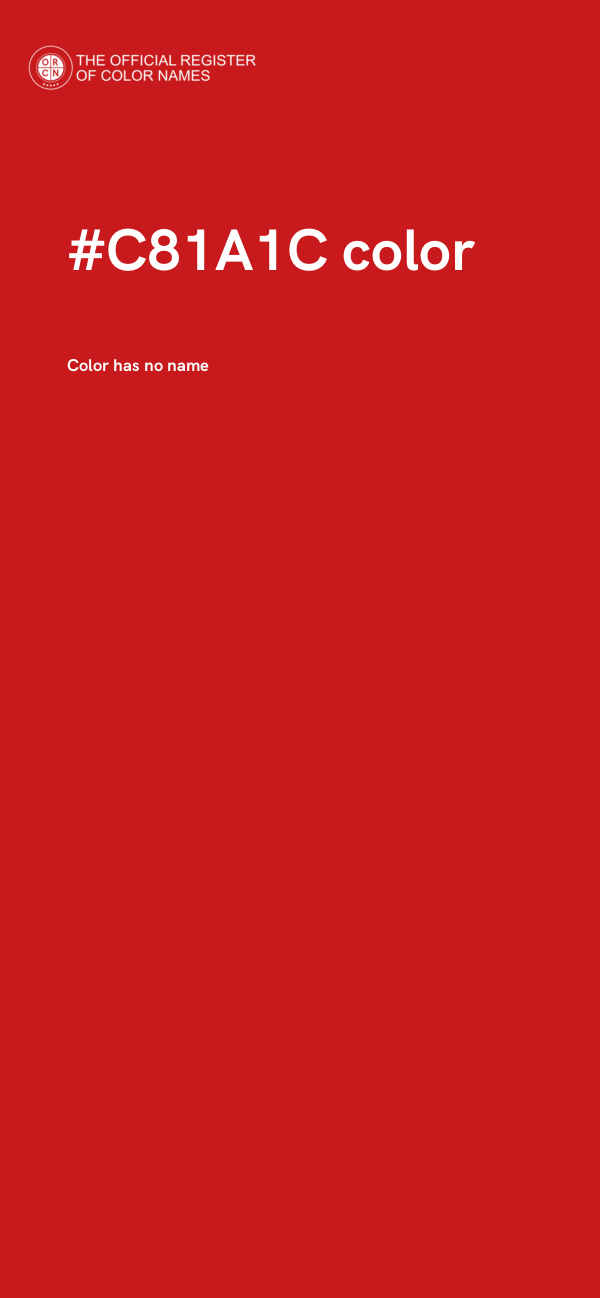 #C81A1C color image