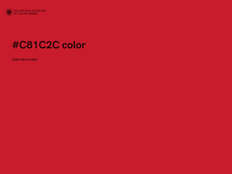 #C81C2C color image