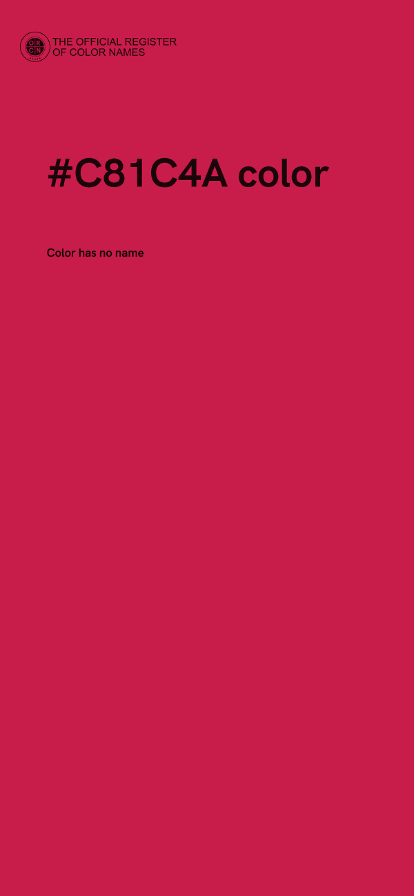 #C81C4A color image