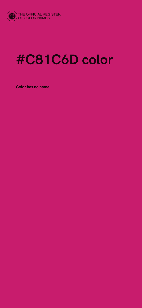 #C81C6D color image