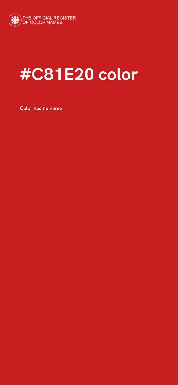 #C81E20 color image