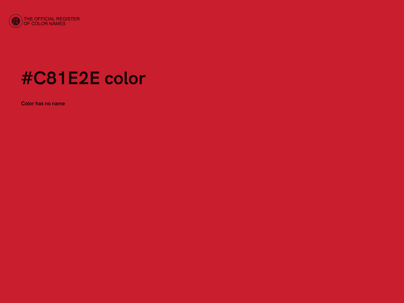 #C81E2E color image