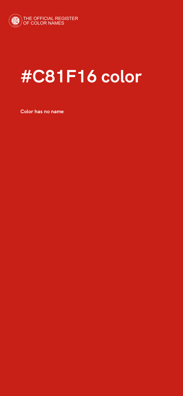 #C81F16 color image