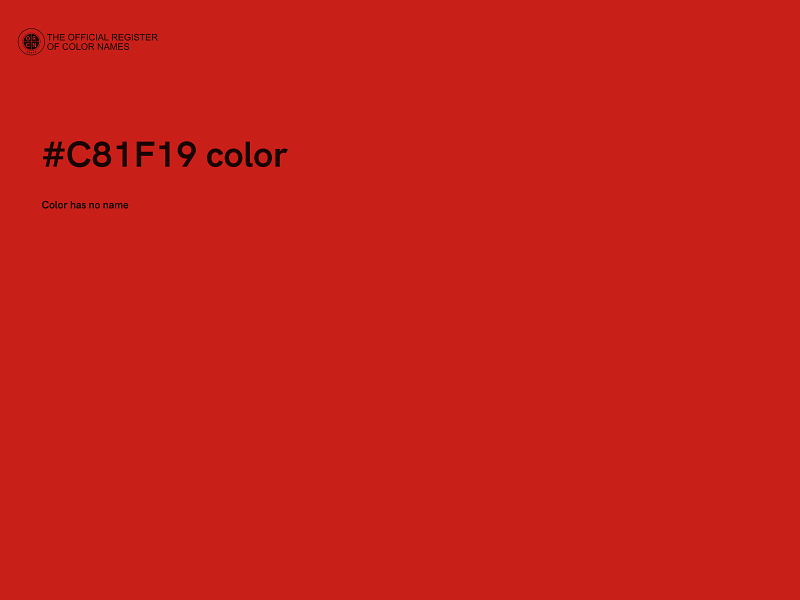 #C81F19 color image