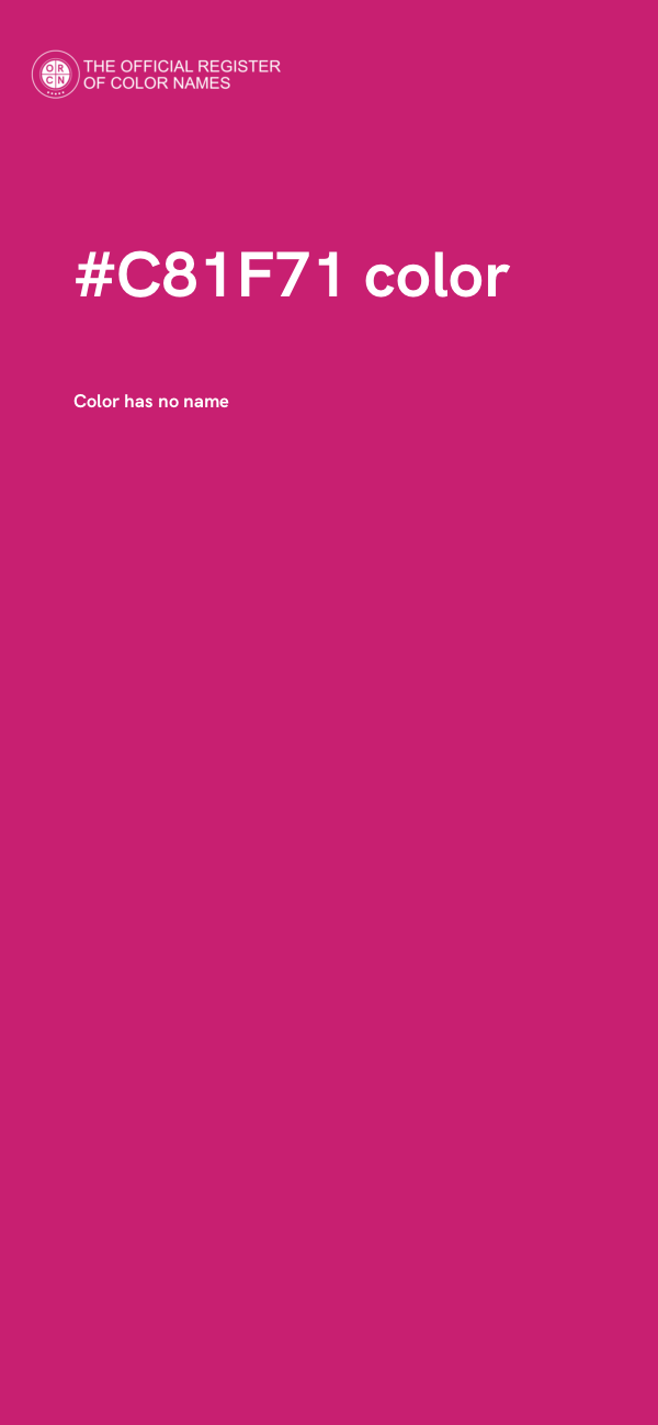 #C81F71 color image