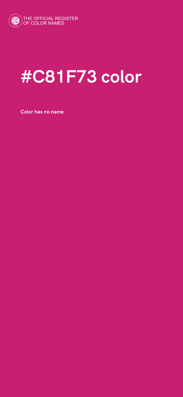 #C81F73 color image