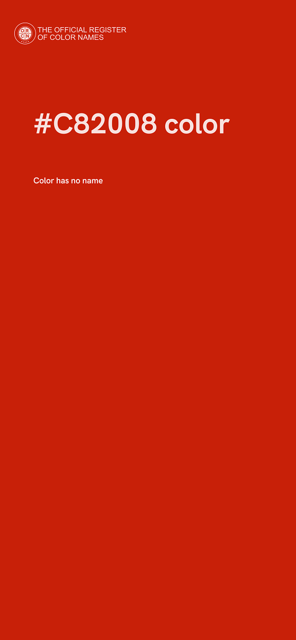 #C82008 color image