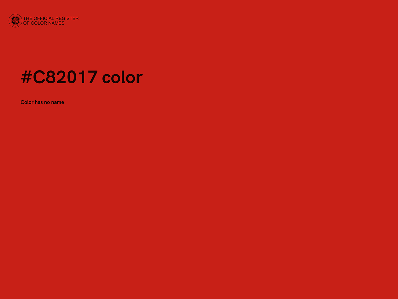 #C82017 color image