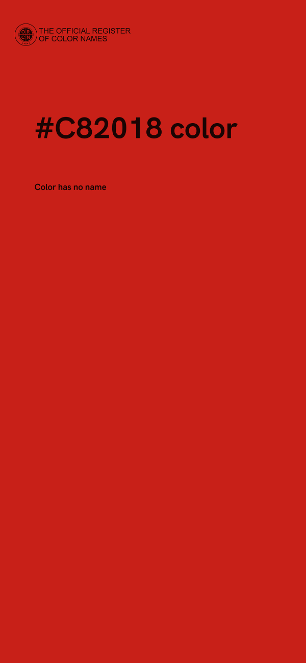 #C82018 color image
