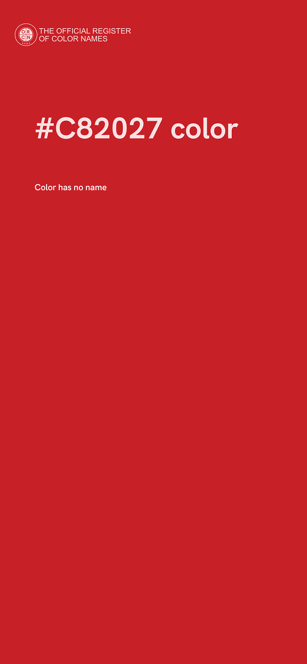 #C82027 color image