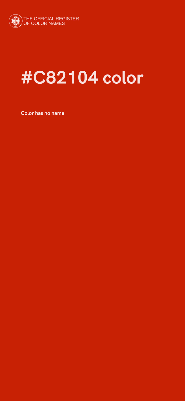 #C82104 color image