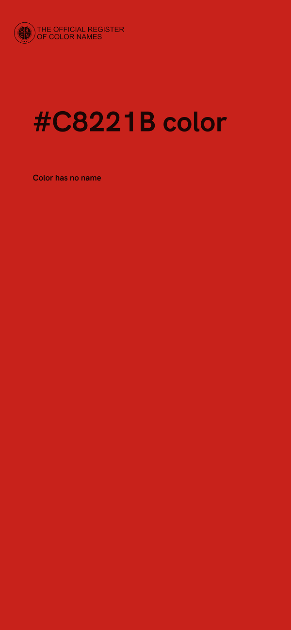 #C8221B color image
