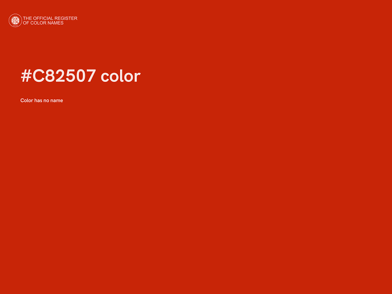 #C82507 color image