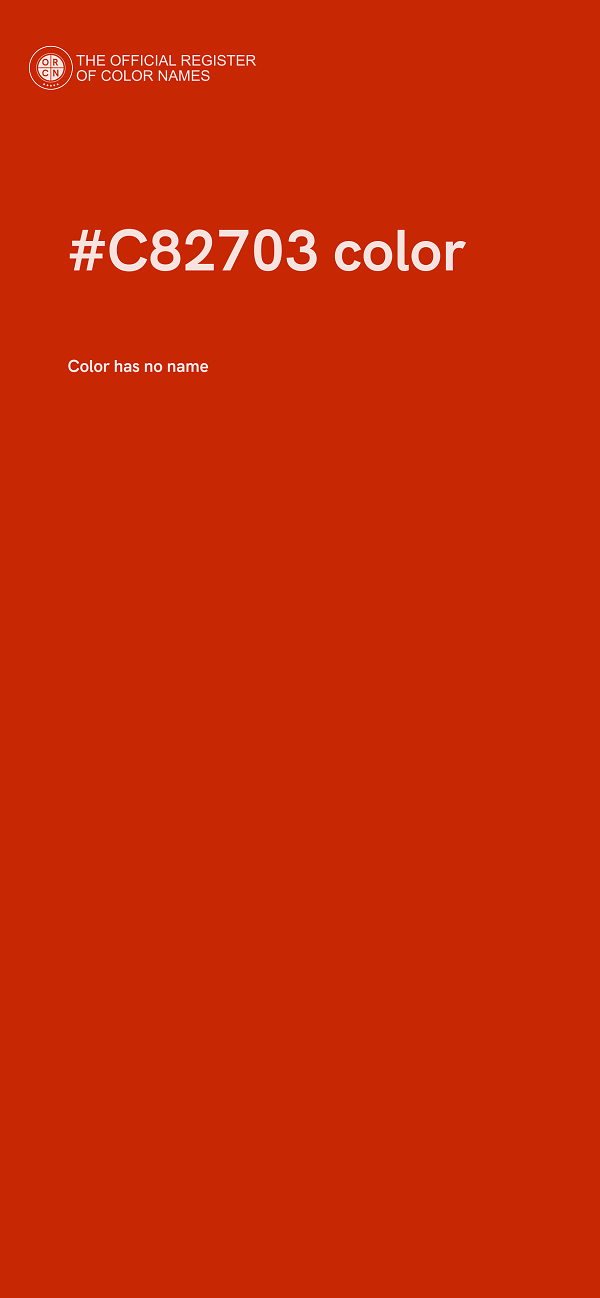 #C82703 color image