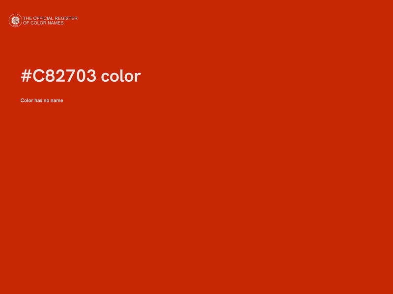 #C82703 color image