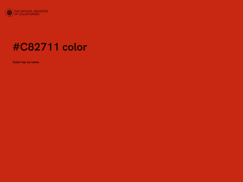#C82711 color image