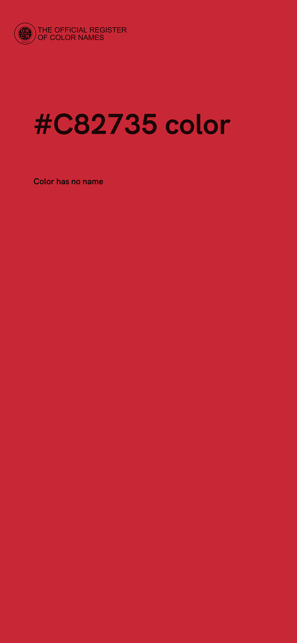 #C82735 color image