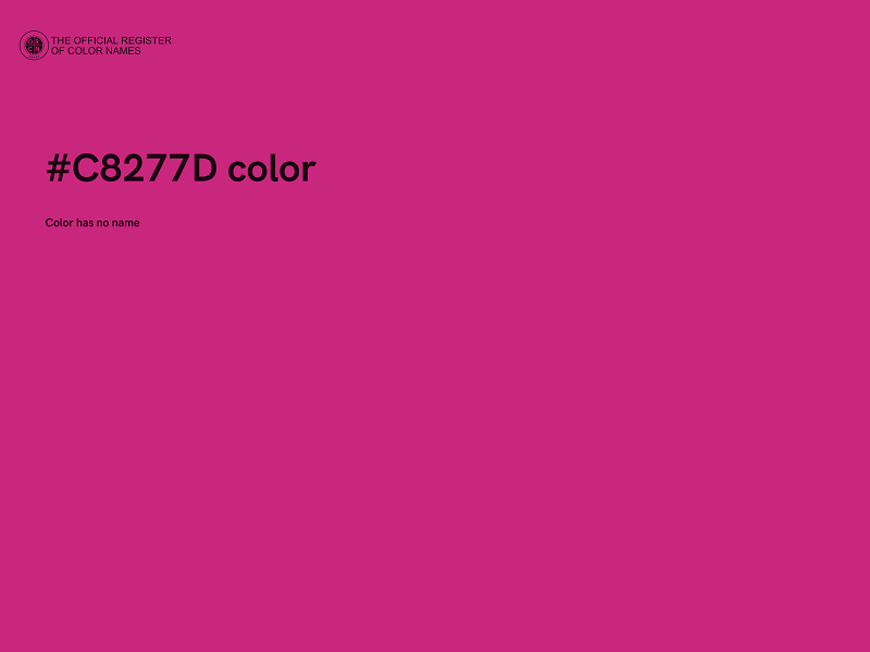 #C8277D color image