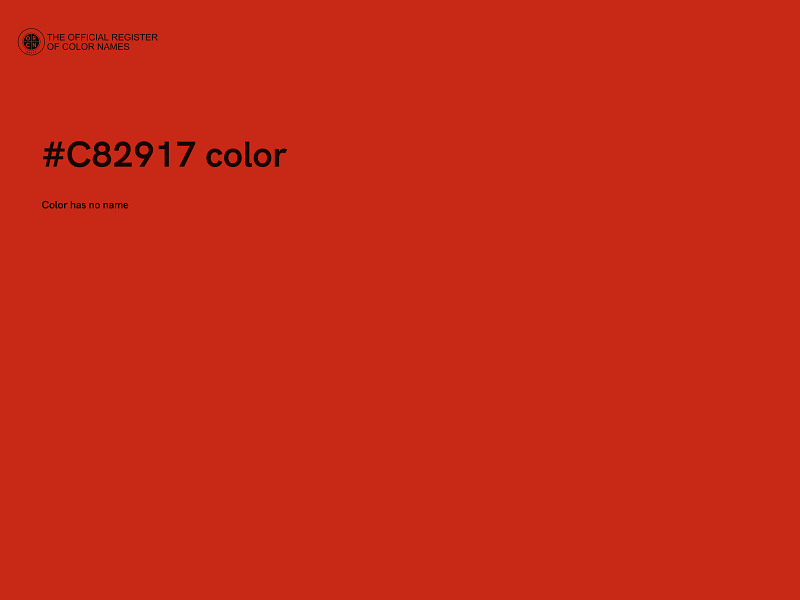 #C82917 color image