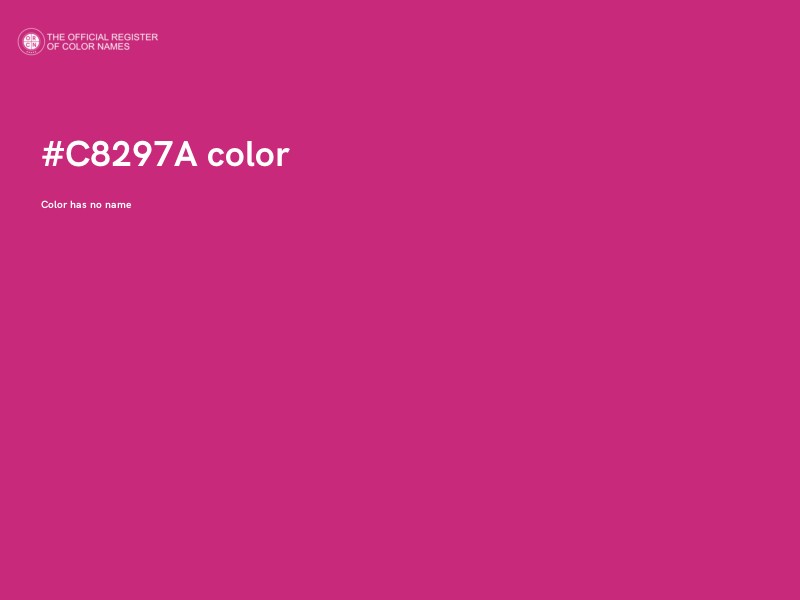 #C8297A color image