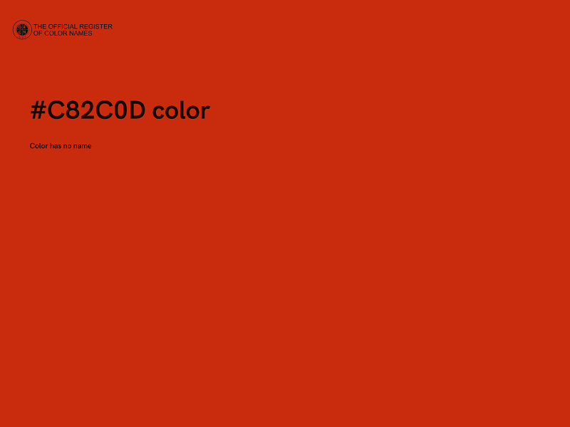 #C82C0D color image