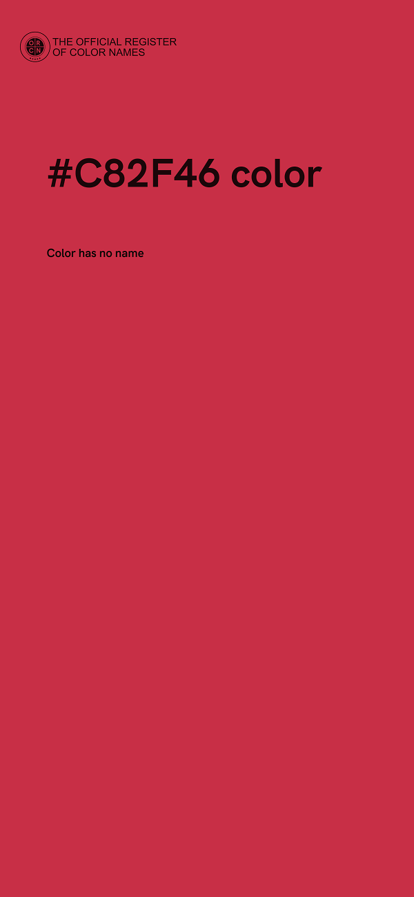 #C82F46 color image