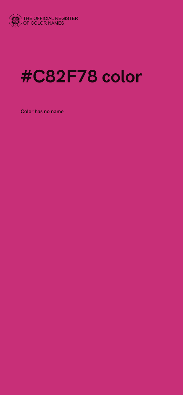 #C82F78 color image