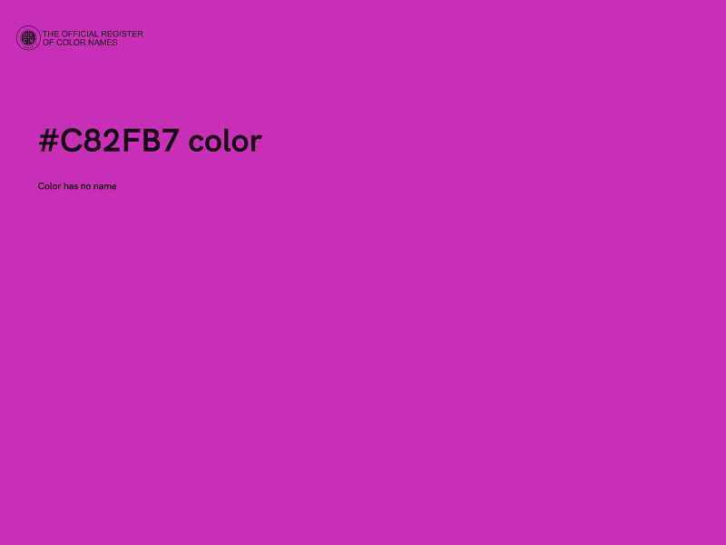 #C82FB7 color image