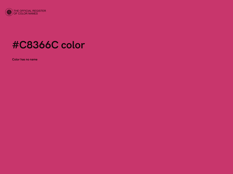 #C8366C color image