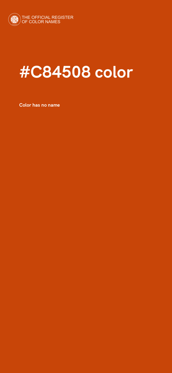 #C84508 color image