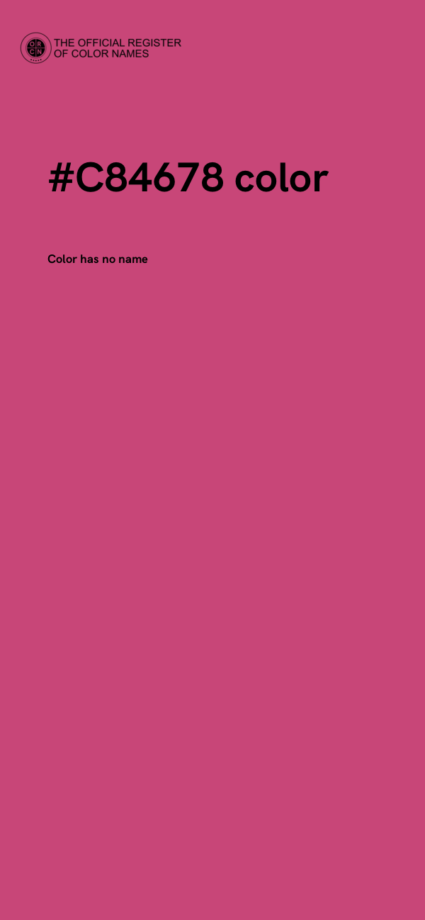 #C84678 color image