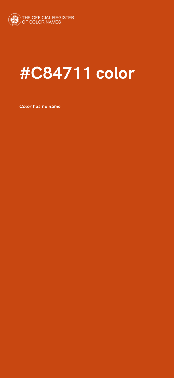 #C84711 color image