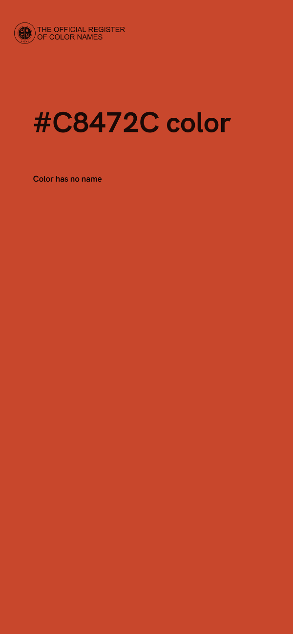 #C8472C color image