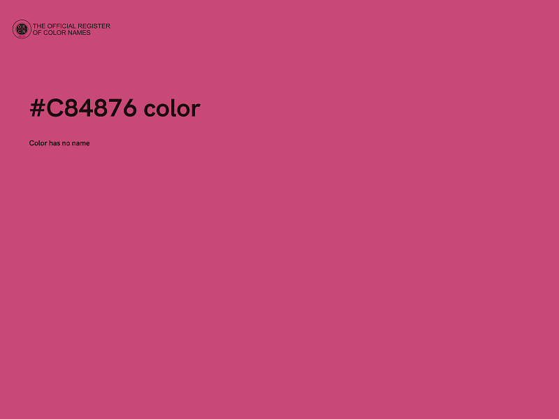 #C84876 color image